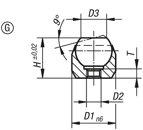 Pendelauflage M03 D1=12, Form:G Vergütungsstahl, Komp:Wälzlagerstahl - K0282.403 - bekommst Du bei HUG Technik ♡