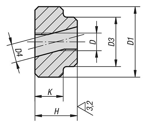 Rändelmutter mit Schnellspannfunktion M05 Vergütungsstahl - K0139.05 - bekommst Du bei ★ HUG Technik ✓