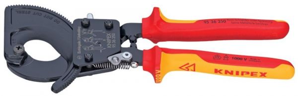 KNIPEX® Kabelschneider VDE mit Mehrkomponenten-Griffen 250 mm - direkt von HUG Technik ✓ KNIPEX® Kabelschneider VDE mit Mehrkomponenten-Griffen 250 mm - direkt von HUG Technik ✓