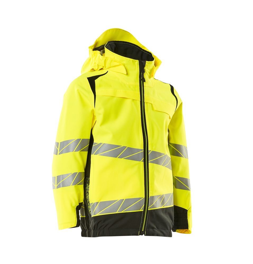 MASCOT® ACCELERATE SAFE Hard Shell Jacke für Kinder  Gr. 104, hi-vis gelb/schwarz - bekommst Du bei ★ HUG Technik ✓
