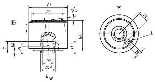 Pendelauflage selbsttätig Rückschw. M05 D1=18, Form:F Vergütungsstahl, Komp:Vergütungsstahl - K0286.305 - bekommst Du bei HUG Technik ♡