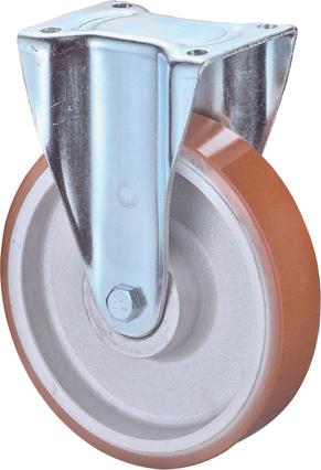 BS ROLLEN® Schwerlast-Bockrolle N100.C10, 125 x 50 mm, bis 550 kg - bei HUG Technik ✭