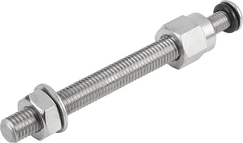 Gewindespindel für Stellfüße M08X100 Edelstahl - K0669.081002 - gibt’s bei HUG Technik ✓