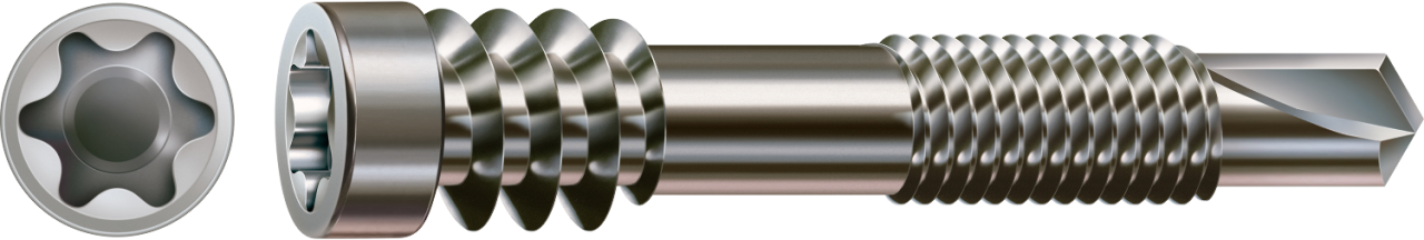 SPAX® Zylinderkopf T-STAR+ 5,0x51 für Alu UK bis 27 mm Deckbrett, Packung mit 100 Stück - erhältlich bei ✭ HUG Technik ✓