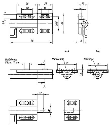 Verschlussriegel Zink - K0349.38038028 - erhältlich bei ♡ HUG Technik ✓