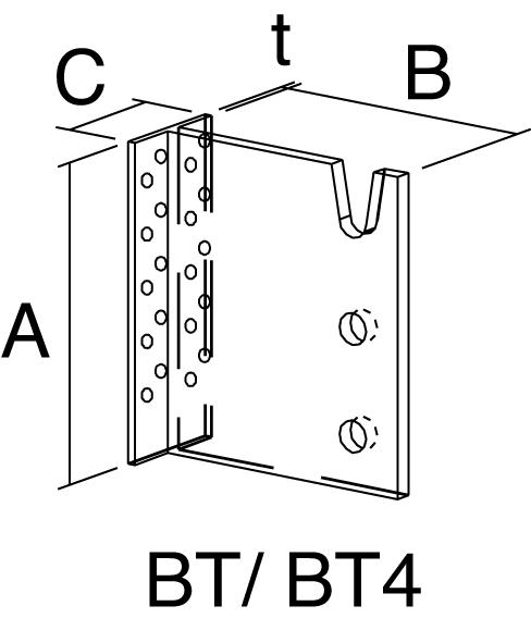 Simpson Strong-Tie® Balkenträger 4-reihig BT4-120- B 120 x 103 x 62 mm - erhältlich bei ✭ HUG Technik ✓ Simpson Strong-Tie® Balkenträger 4-reihig BT4-120- B 120 x 103 x 62 mm - erhältlich bei ✭ HUG Technik ✓