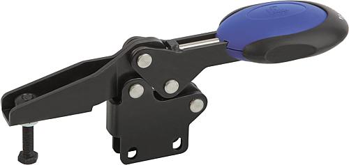 Schnellspanner horizontal Stahl, mit Sicherheitsverriegelung, Komp: blau, M=M06x35 - K0661.006101 - bei HUG Technik ✭