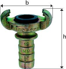 Lüdecke Klauenschlauchkupplung ID 13 mm 1/2 DN 8,5 - gibt’s bei ☆ HUG Technik ✓