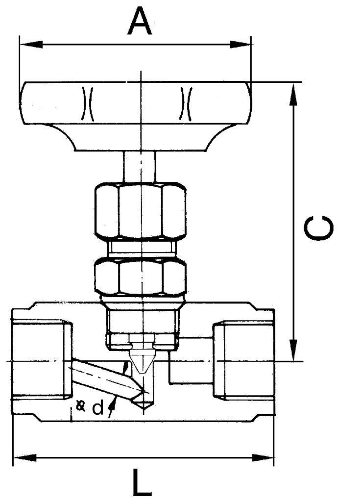 Nadelventil, Edelstahl, G 1, DN 12, PN max. 250 bar - bei HUG Technik ☆