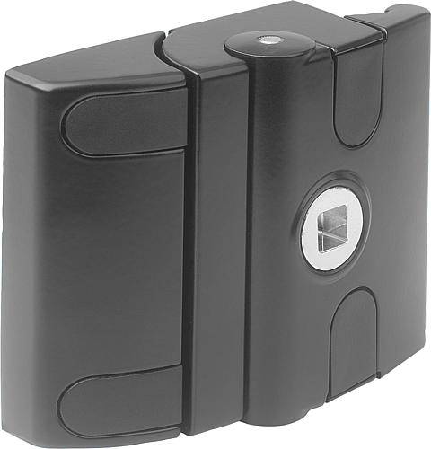 Fallenverschluss Form:A, Aluminium schwarz, mit Vierkant 8Mm, BN=8/10 - K1496.118561 - erhältlich bei ♡ HUG Technik ✓