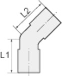 Winkelverbinder 45°, Messing, »sharkbite«, für Rohr-Außen-ø 54 mm - bei HUG Technik ✭