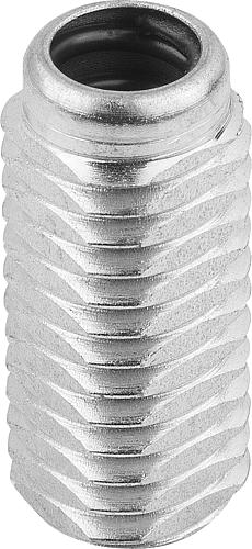 Federndes Seitendruckstück mit Gewindehülse D=M12 L=11,5, Form: A Stahl, ohne Druckbolzen Komp: Stahl - K0372.1020X12 - direkt von HUG Technik ✓