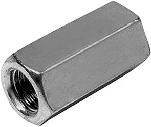 E-NORMpro Sechskant-Verbindungsmuffen M6x20x10 Stahl, galvanisch verzinkt, Packung mit 100 Stück - erhältlich bei ✭ HUG Technik ✓ E-NORMpro Sechskant-Verbindungsmuffen M6x20x10 Stahl, galvanisch verzinkt, Packung mit 100 Stück - erhältlich bei ✭ HUG Technik ✓