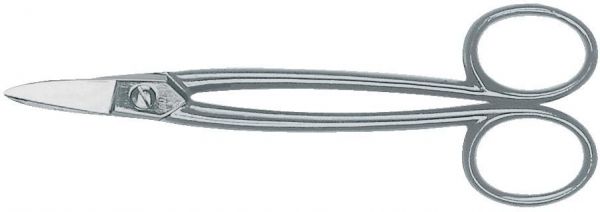 Erdi Goldschmiedeschere gebogen, vernickelt mit Griffaugen 175 mm - bei HUG Technik ✭ Erdi Goldschmiedeschere gebogen, vernickelt mit Griffaugen 175 mm - bei HUG Technik ✭