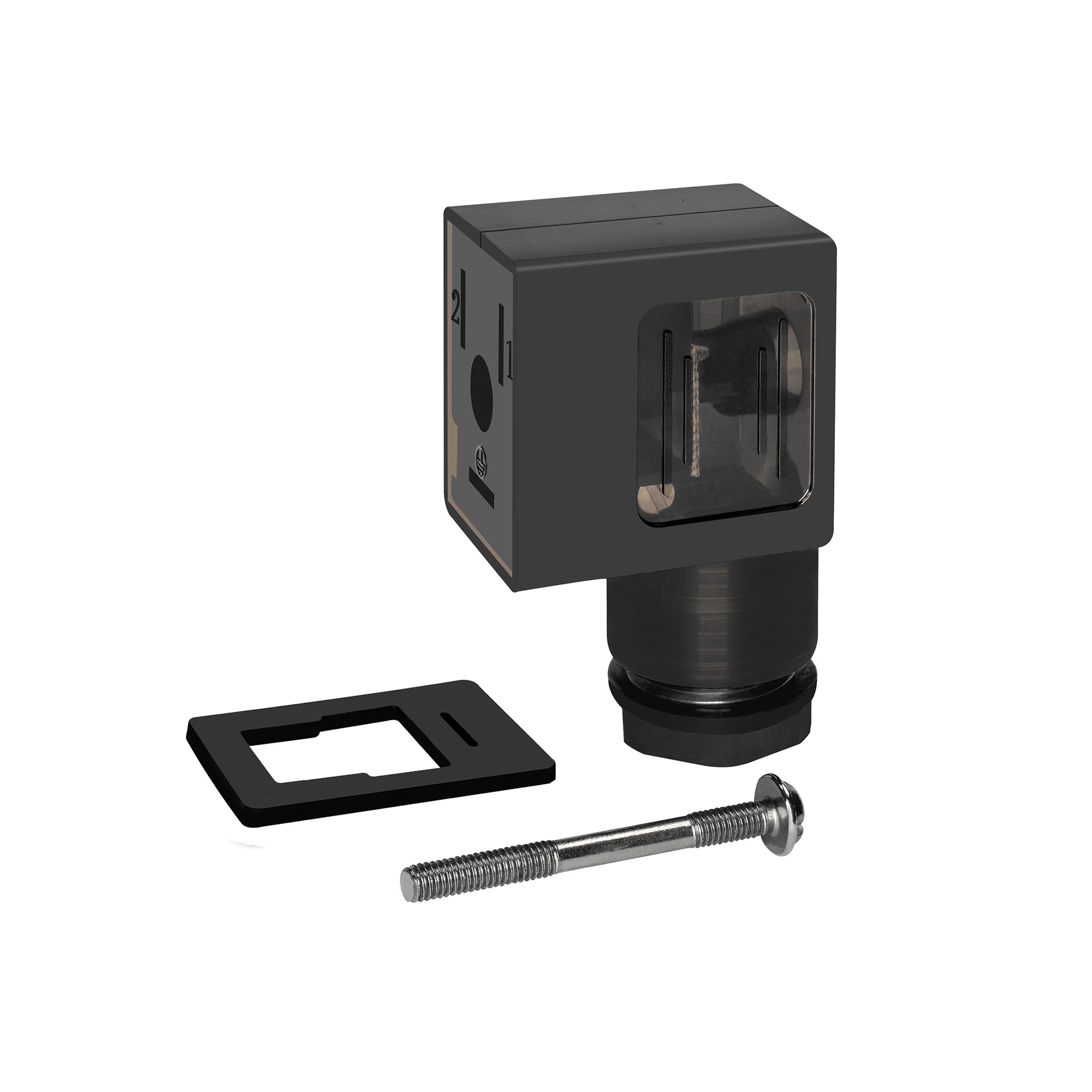 Gerätestecker mit LED, 110 V, 22 mm, Bauform B - erhältlich bei ☆ HUG Technik ✓