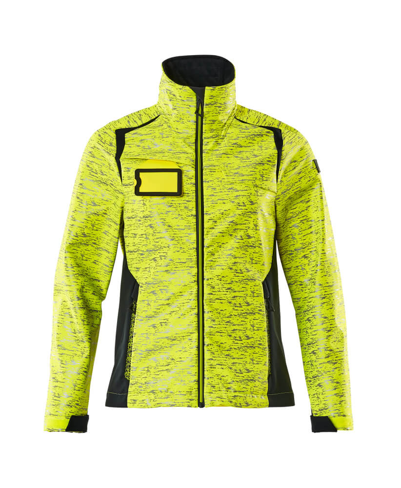 MASCOT® ACCELERATE SAFE Soft Shell Jacke  Gr. 2XL, hi-vis gelb/schwarzblau - bei HUG Technik ✓