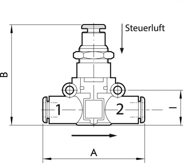 3/2-Wegeventil, pneumatisch NC, Schlauch/Schlauch, Schlauch-ø 6 mm - gibt’s bei ☆ HUG Technik ✓