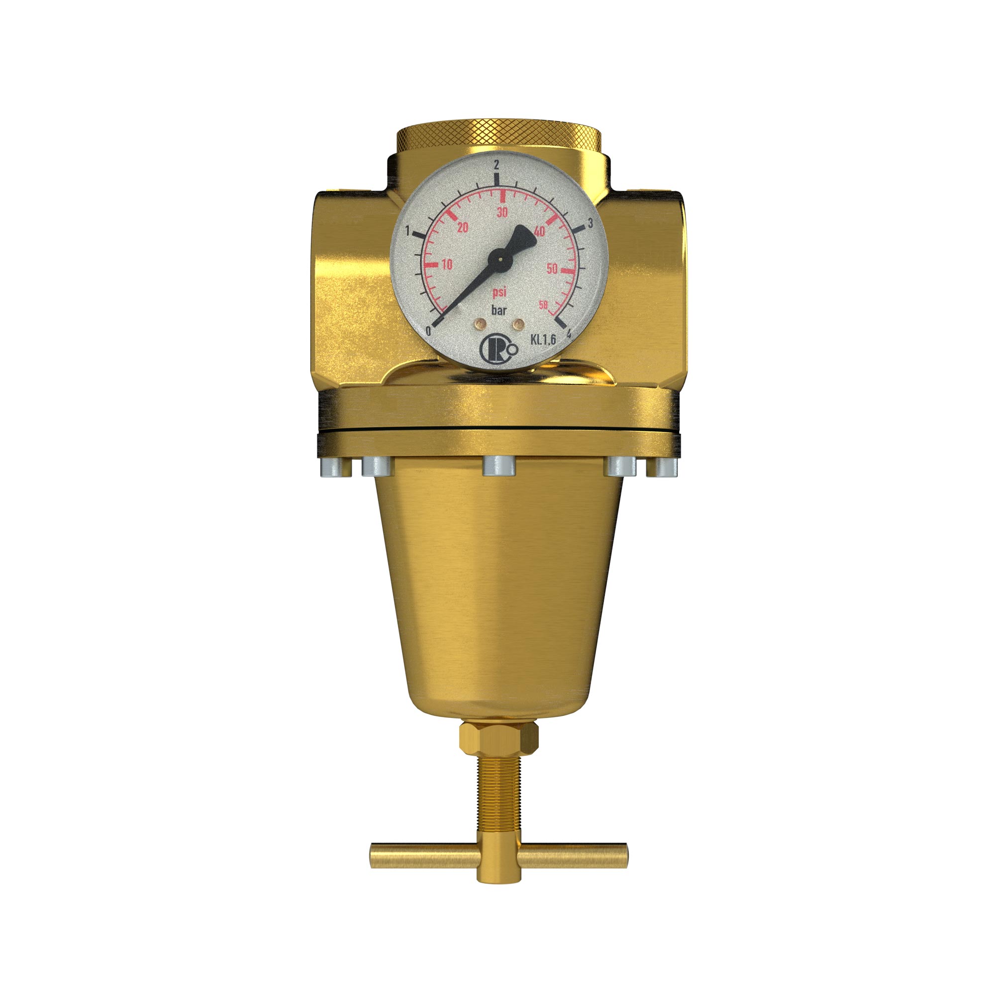 Konstant-Druckregler inkl. Manometer, BG 4, G 1 1/2, 0,5 - 16 bar - erhältlich bei ❣ HUG Technik ✓
