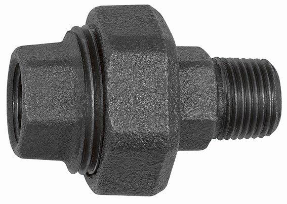 Verschraubung 341 konisch dichtend R 2 1/2, Rp 2 1/2 Temperguss schwarz - direkt bei HUG Technik ✓