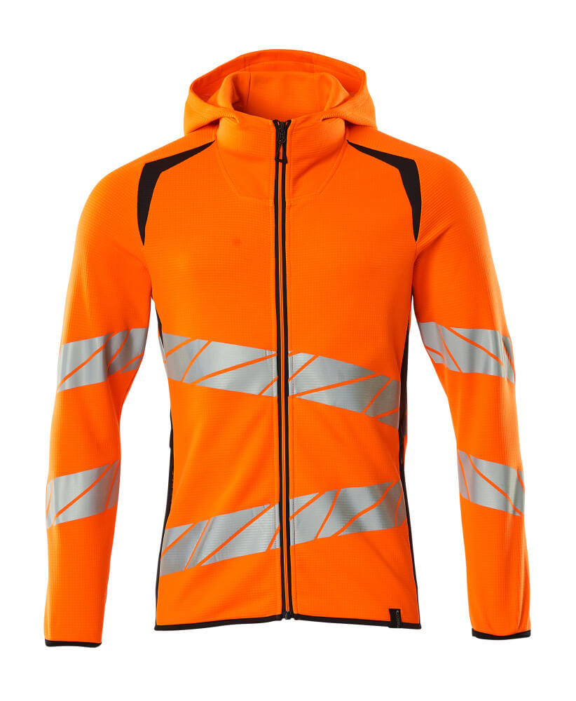 MASCOT® ACCELERATE SAFE Kapuzensweatshirt mit Reißverschluss  Gr. 2XL, hi-vis orange/schwarzblau - gibt’s bei HUG Technik ✓