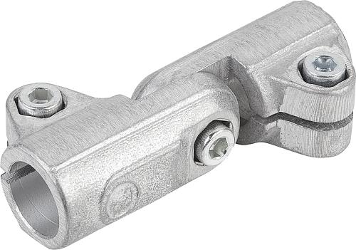 Produktbild Rohrverbinder Gelenk Aluminium, ohne Verzahnung, Komp:Stahl, A=12,1 - K0489.512 - erhältlich bei ✭ HUG Technik ✓