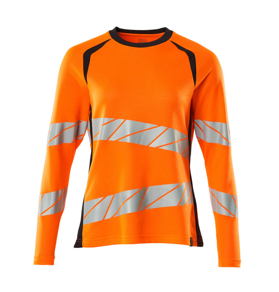 MASCOT® ACCELERATE SAFE T-Shirt, Langarm  Gr. 2XL/ONE, hi-vis orange/schwarzblau - bekommst Du bei HUG Technik ♡