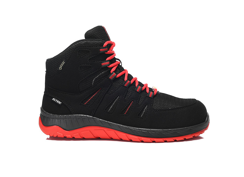 ELTEN® Sicherheitsstiefel MADDOX GTX W black-red Mid ESD S3 CI, 769241 - direkt von HUG Technik ✓