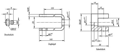 Druckstück Stahl - K0021.04 - bei HUG Technik ✭