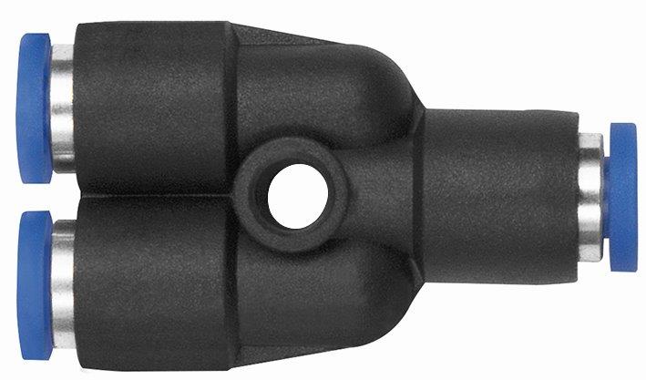 Y-Steckverbindung »Blaue Serie« mini, für Schlauch-Außen-Ø 4 - gibt’s bei ☆ HUG Technik ✓