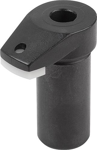 Spannhaken mit Schoneinsatz, Form: B Vergütungsstahl, Komp: Polyacetal, D=16 - K0012.2106 - gibt’s bei ☆ HUG Technik ✓