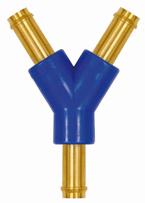 Y-Schlauchverbindungsstutzen, für Schlauch LW 6, Messing und POM - erhältlich bei ♡ HUG Technik ✓