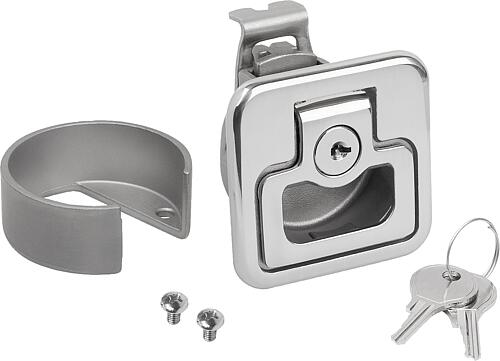 Schnappverschluss m.Bowdenzuganbind.u.Griff klappbar, Form:A abschließbar, S=2-12, Edelstahl - K1851.1102356044