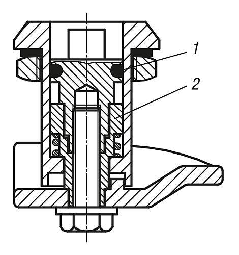 Drehriegel mit Stufenzunge Zink - K0527 - bei HUG Technik ✭