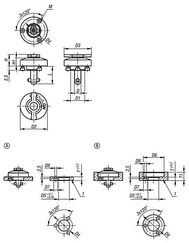 Drehspannriegel flach, Stahl vernickelt, Komponente aus Edelstahl - K1061 - gibt’s bei ☆ HUG Technik ✓