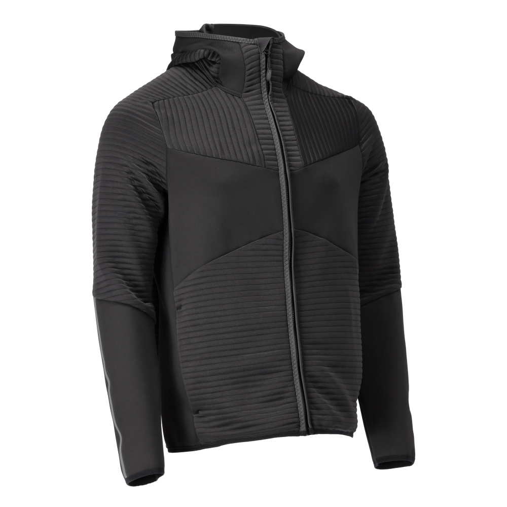 MASCOT® CUSTOMIZED Fleece Kapuzensweatshirt mit Reißverschluss  Gr. 2XL, schwarz - erhältlich bei ✭ HUG Technik ✓