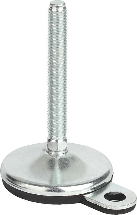 Stellfuß M20X75, Form:B Edelstahl, Komp:Gummi, D=100 - K0739.2210020X75 - kommt direkt von HUG Technik 😊