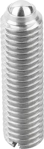 Produktbild Federndes Druckstück lange Ausführung M04 L=16 Edelstahl, Komp: Kugel aus Edelstahl - K0310.404 - bei HUG Technik ✭