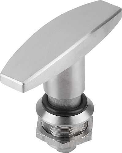Drehriegel mit T-Griff, Edelstahl 1.4301 - K1109 - bekommst Du bei HUG Technik ♡