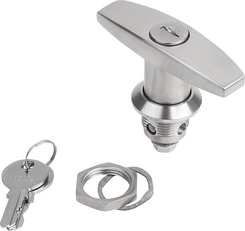 Drehriegel mit T-Grif, Edelstahl 1,4401 - K1356 - erhältlich bei ✭ HUG Technik ✓
