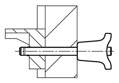Kugelsperrbolzen mit Pilzgriff, D1=10, L=20, L1=8,9, L5=28,9, Edelstahl 1.4542, hohe Scherfestigkeit - K0792.013310020 - bei HUG Technik ✓