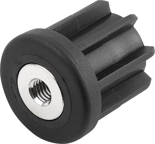 Gewindestopfen für Rohre M10 L=33 Thermoplast, Komp: Messing - K0431.103010 - direkt von HUG Technik ✓