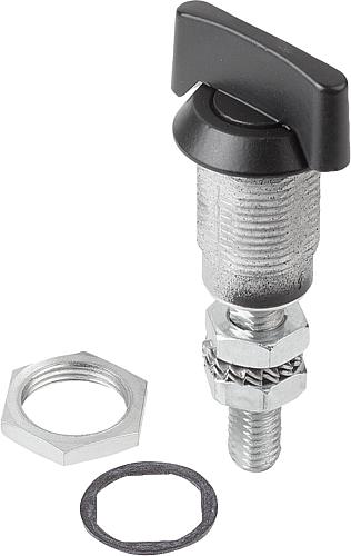 Kompressions-Drehriegel mit verstellbarer Zunge, Zink - K0531 - bei HUG Technik ✓