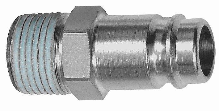 Nippel, NW 10, Stahl gehärtet/vernickelt, R 1/2 AG PTFE beschichtet - bei HUG Technik ✭