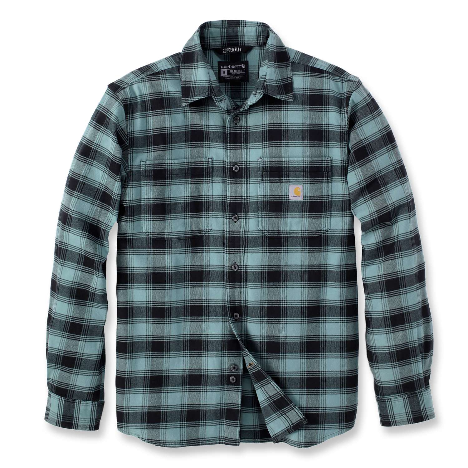 carhartt® Herren Fleece-Hemd »FLANNEL L/S PLAID SHIRT« sea pine Flach  - jetzt NEU  bei ✭ HUG Technik ✓