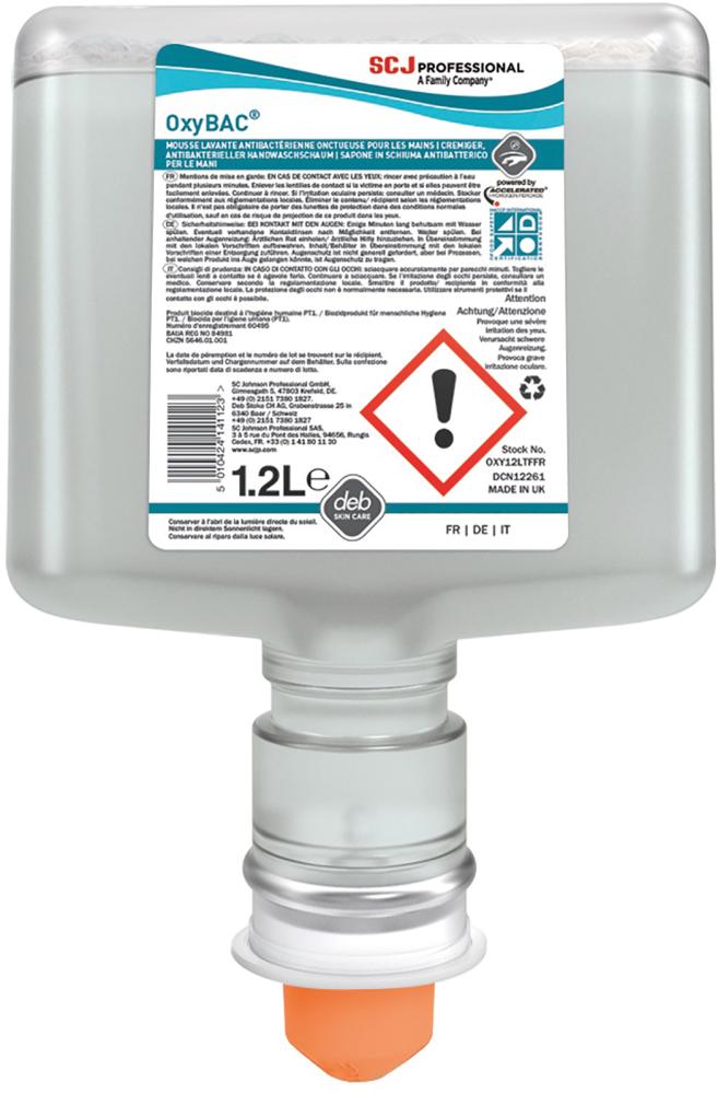 Schaumhandreiniger OxyBAC® Foam Wash, duft- u. farbstofffrei - bei HUG Technik ♡