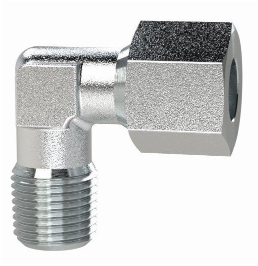 Winkel-Einschraubverschraubung, R 1/2 a., Rohr-Ø 14, Stahl verzinkt - erhältlich bei ❣ HUG Technik ✓