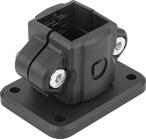 Rohrverbinder mit Fuß Thermoplast, Komp:Stahl, A=30 - K0478.30 - gibt’s bei ☆ HUG Technik ✓