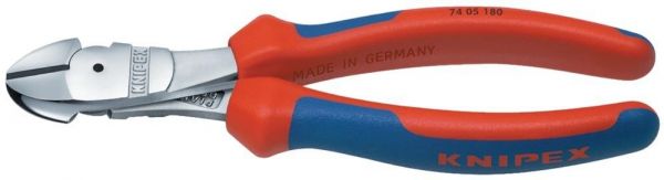 KNIPEX® Kraft-Seitenschneider verchromt mit Mehrkomponenten-Griffen 160 mm - gibt’s bei ☆ HUG Technik ✓