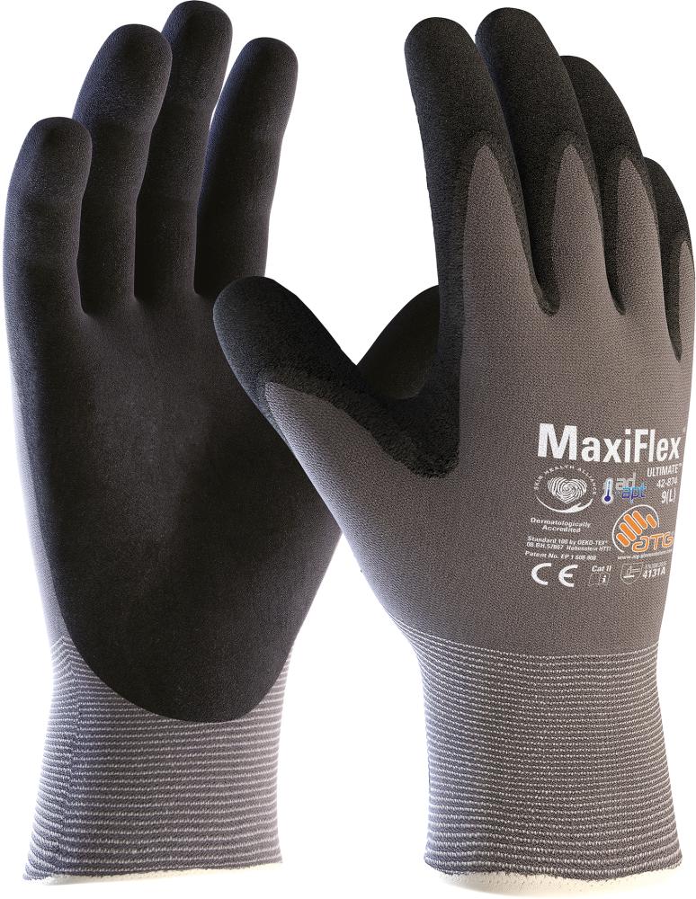 ATG® MaxiFlex® Ultimate™ Handschuh schwarz-grau - bei HUG Technik ☆
