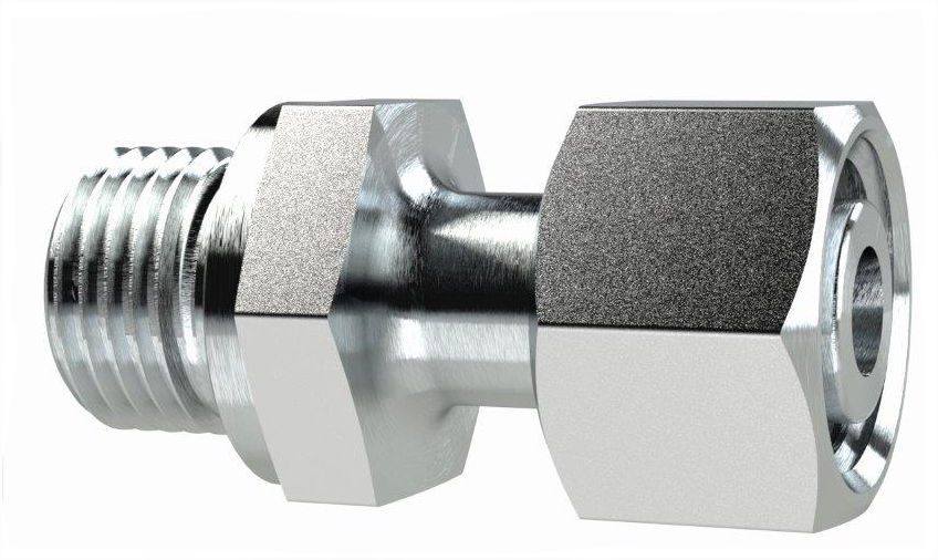 Einstellbare gerade Einschraubverschraubung, M18x1,5a., Rohr-Außen-Ø 15mm, Stahl verzinkt - bekommst Du bei HUG Technik ♡